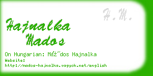 hajnalka mados business card